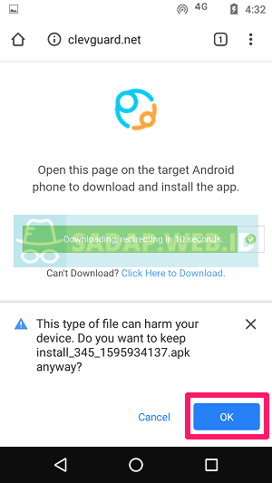 memulai download kidsguard