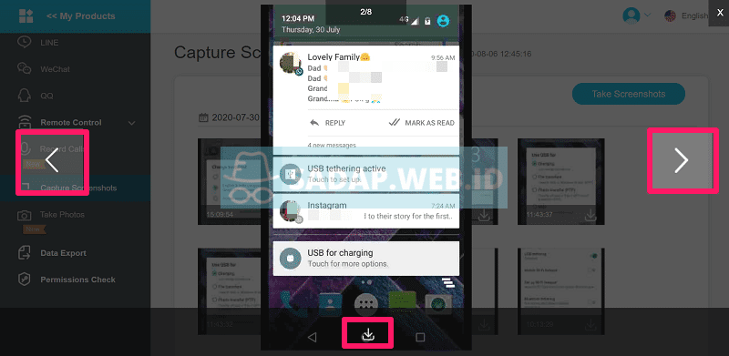 sadap layar hp