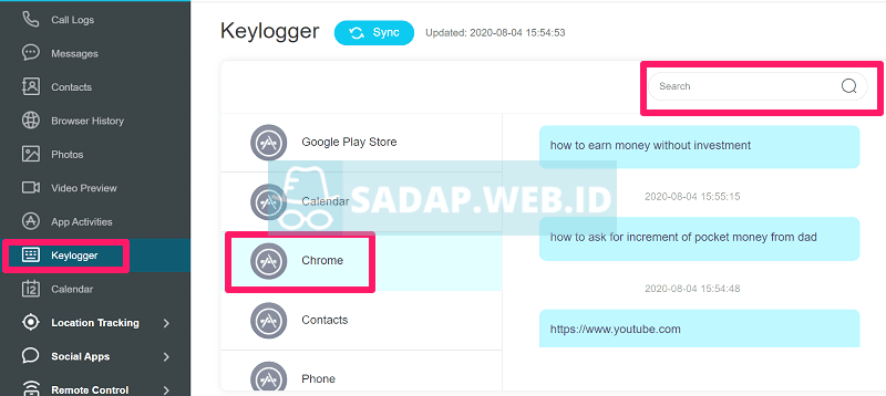 aplikas keylogger