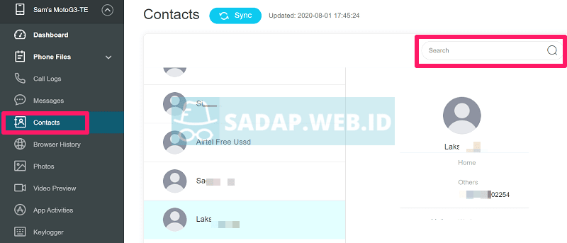 sadap kontak