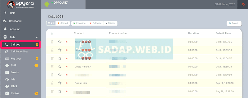 sadap panggilan telepon