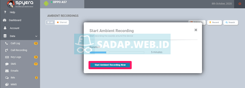 remote suara ruang sekitar hp