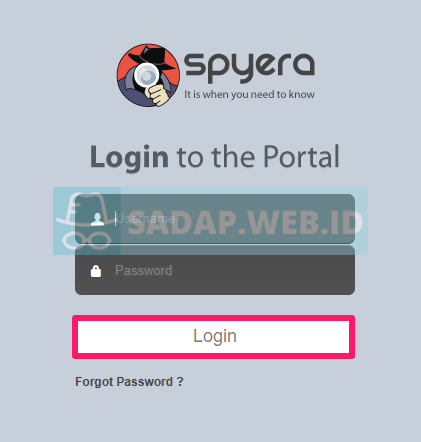 login aplikasi spyera