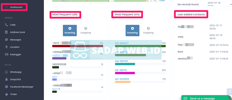 demo hasil sadap hp