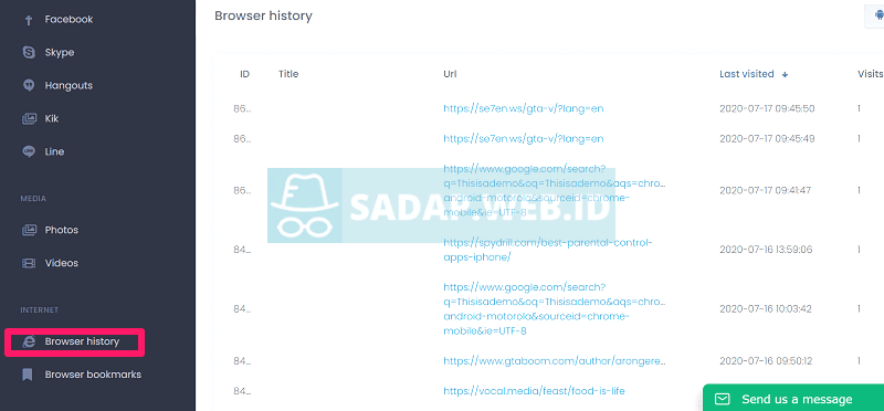 menyadap web browser