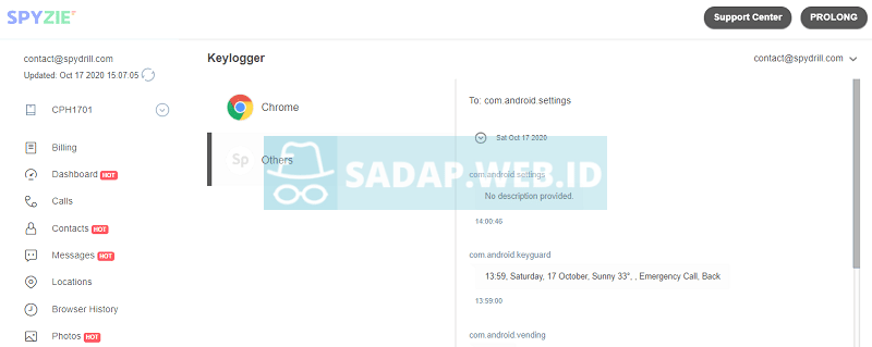 aplikasi keylogger spyzieio
