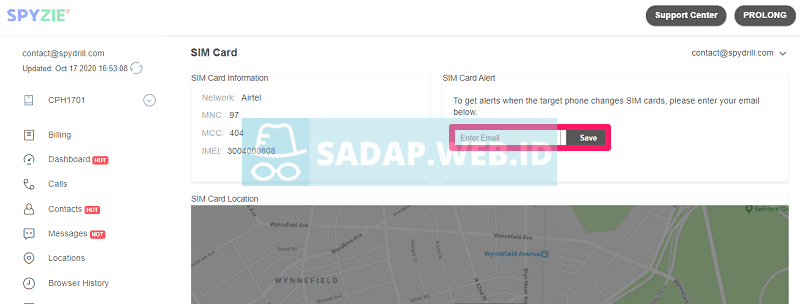 sadap sim card