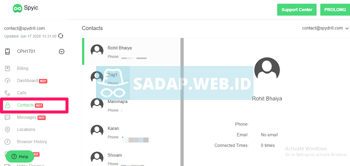 aplikasi sadap daftar kontak