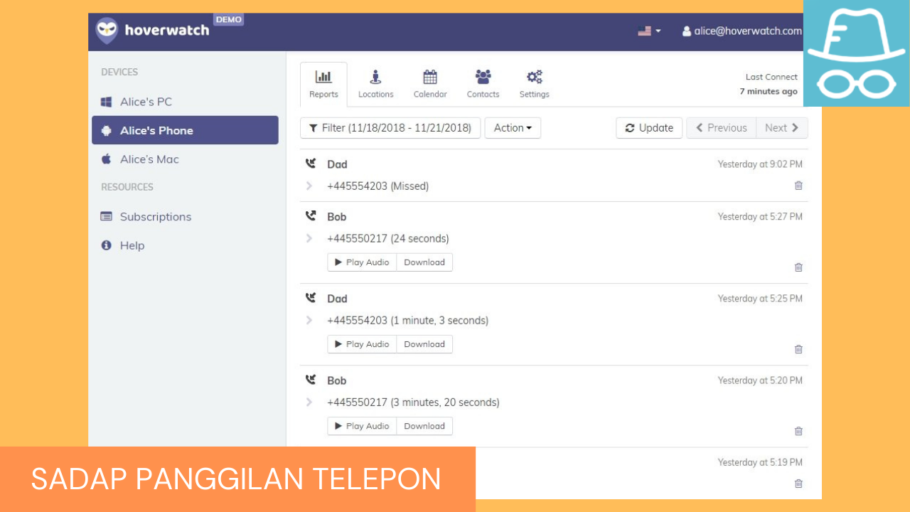 penyadap panggilan telepon