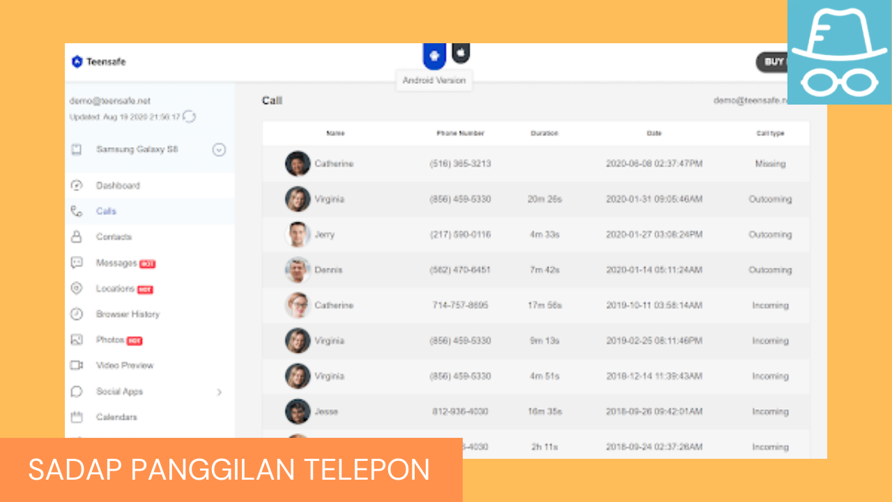 sadap panggilan telepon