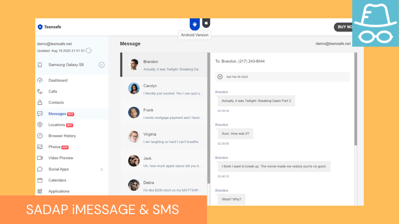 sadap imessage dan email