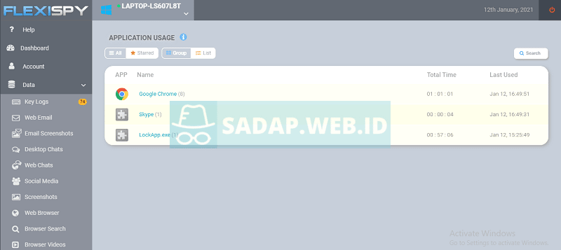 remote aktivitas laptop jarak jauh
