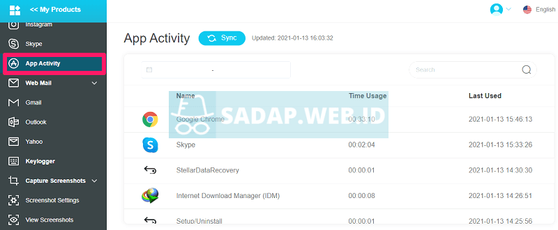 menyadap laptop monivisor