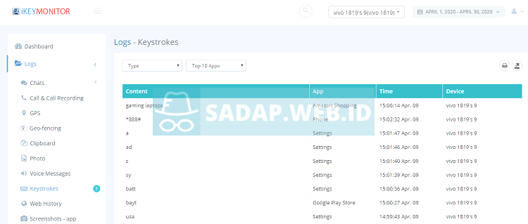 keylogger hp dengan ikeymonitor