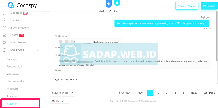 sadap dm instagram