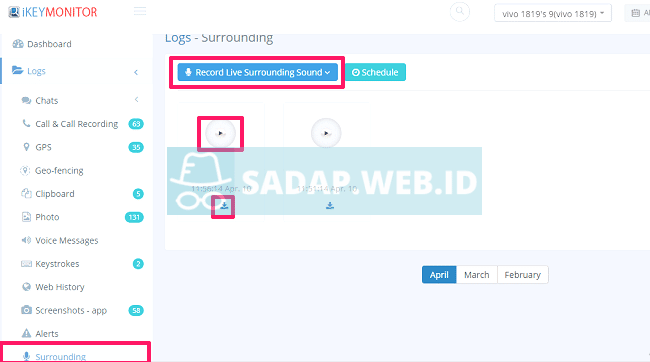 mendengarkan suara sekitar android