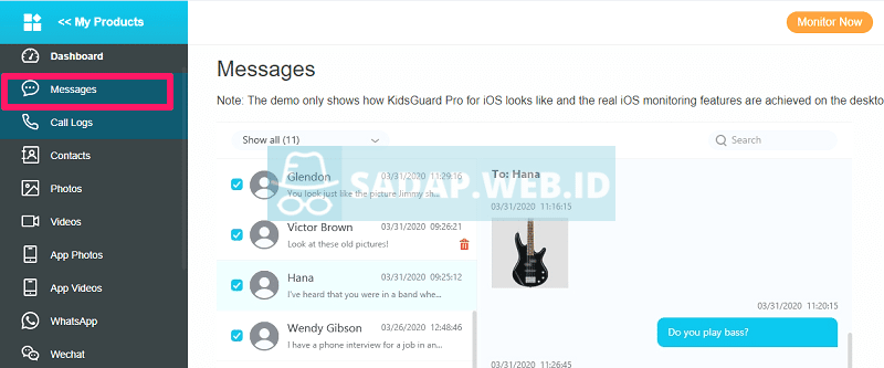 sadap imessage iphone
