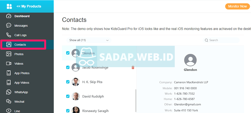 sadap kontak iphone