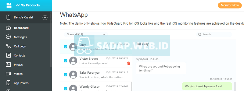 sadap whatsapp dengan kidsguard pro