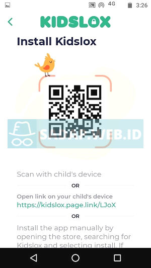 instal kidslox di iphone