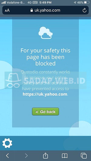blokir penggunaan web browser
