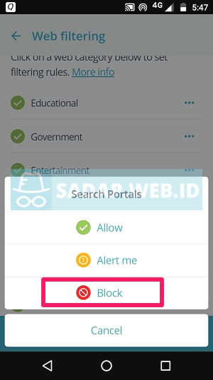 blokir situs qustodio